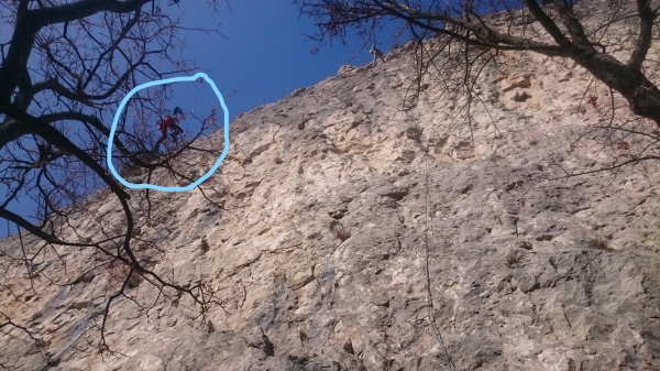Quand ça veut pas coller... Romain qui vole dans Spitomania (6b)
